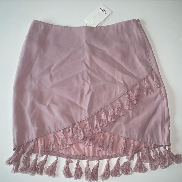 NWT FATE BRAND PINK TASSLE SKIRT BOUTIQUE POPULAR BRAND SUMMER FESTIVAL WEAR - Picture 2 of 8